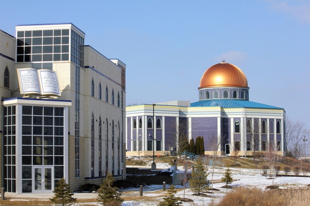 The Prayer Center mosque in Orland Park was built in 2004 to accomodate the region's growing Muslim community. 